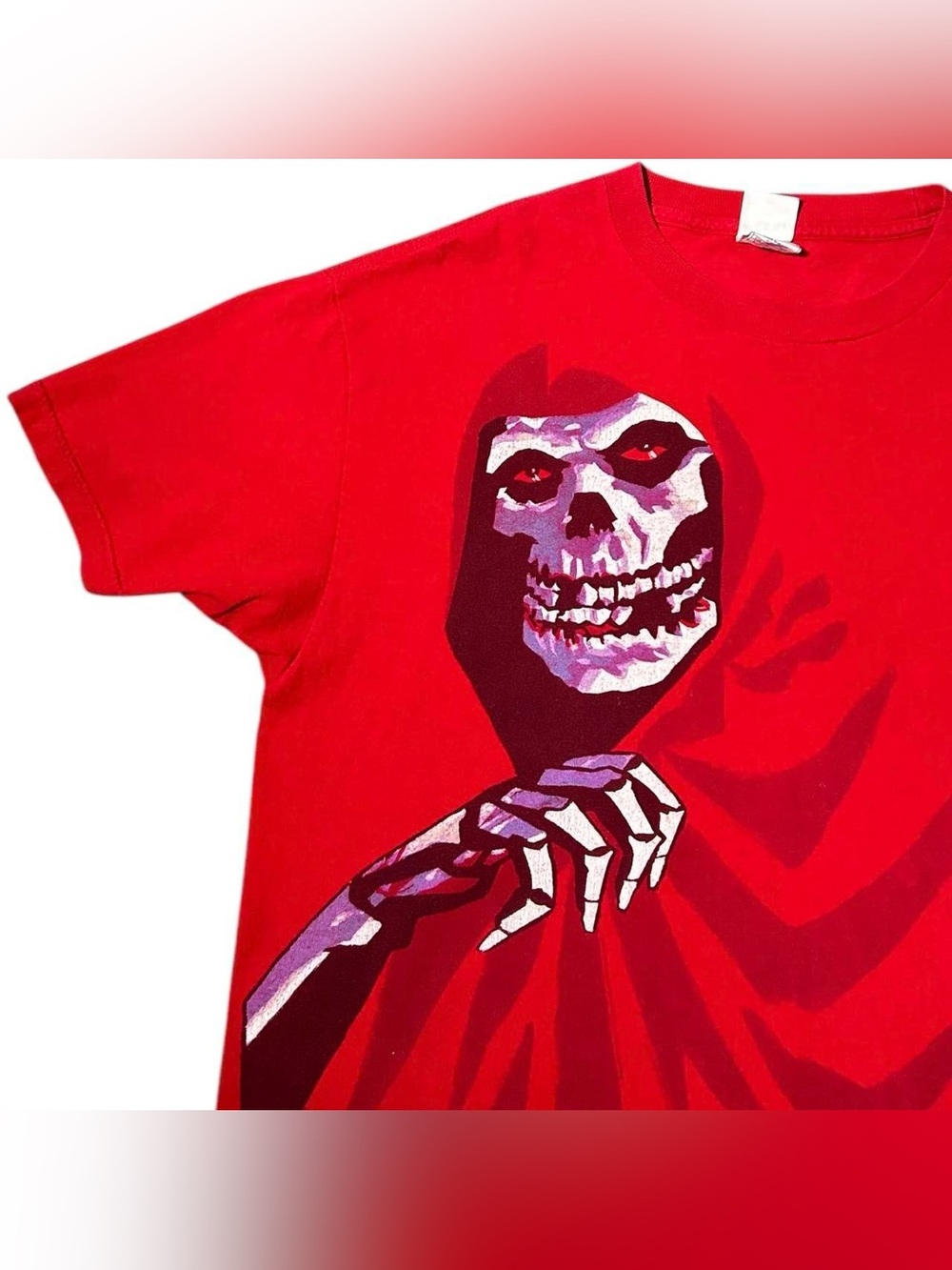 Vintage 2000s Misfits Crimson Ghost Punk Rock Band T Shirt Red